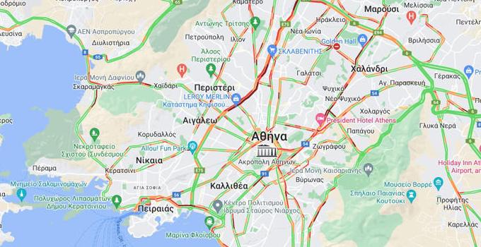 Atina’da Trafik Kilitlendi: Kaza Nedeniyle Kifisos Yolu Büyük Trafik Sıkışıklığı Yaşıyor