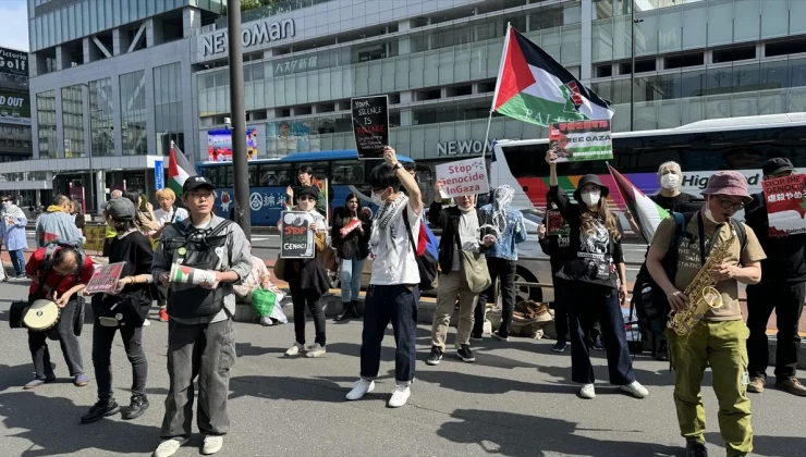 Tokyo’da Filistin için ses ver gösterisi düzenlendi