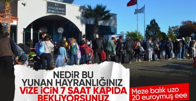 Yunan adalarına geçmek için kapıda bekleme süresi 7 saat olabiliyor