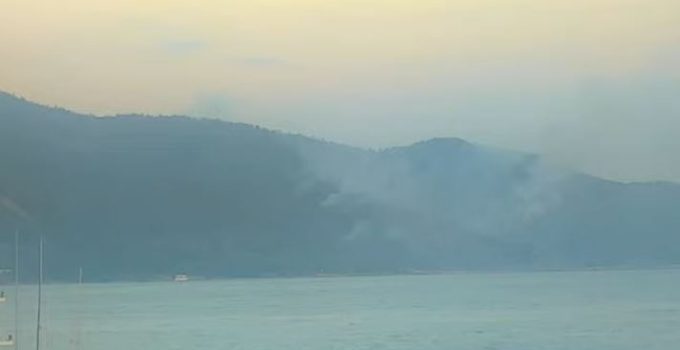 Yangın Thasos’ta geriledi – Ormanlık alan, bal peteği ve bir plaj barı ‘kül’ oldu